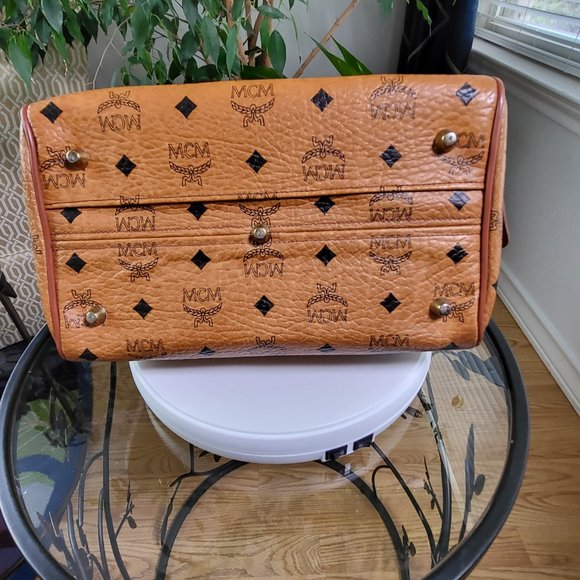 MCM Dark Tan Boston Bag - Picture 9 of 16